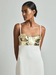 Reiss Valentina Metallic Bustier Maxi Dress - Bild 3 von 6