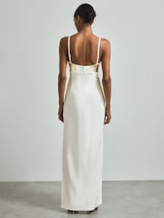 Reiss Valentina Metallic Bustier Maxi Dress - Bild 4 von 6
