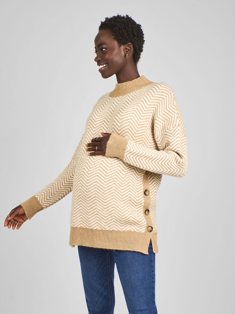 Jojo Maman Bébé Umstands- & Stillmode Pullover mit Stehkragen - Bild 1 von 4 Jojo Maman Bébé Umstands- & Stillmode Pullover mit Stehkragen - Bild 1 von 4
