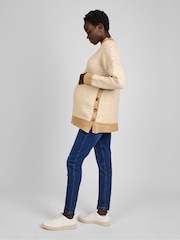 JoJo Maman Bébé Caramel Brown Turtle Neck Maternity & Nursing Jumper - Image 3 of 4