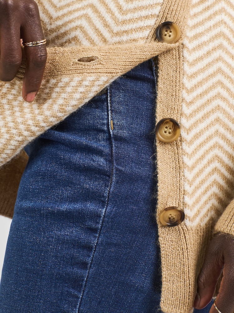 JoJo Maman Bébé Caramel Brown Turtle Neck Maternity & Nursing Jumper - Image 4 of 4