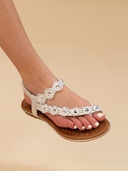 Lunar Charlotte II Floral Gemstone Sandals - Image 1 of 8