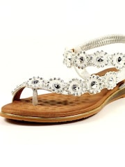 Lunar Charlotte II Floral Gemstone Sandals - Image 4 of 8