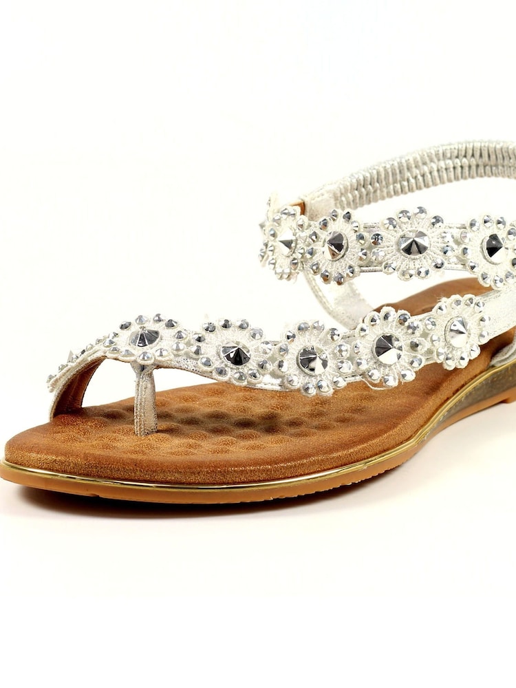 Lunar Charlotte II Floral Gemstone Sandals - Image 4 of 8