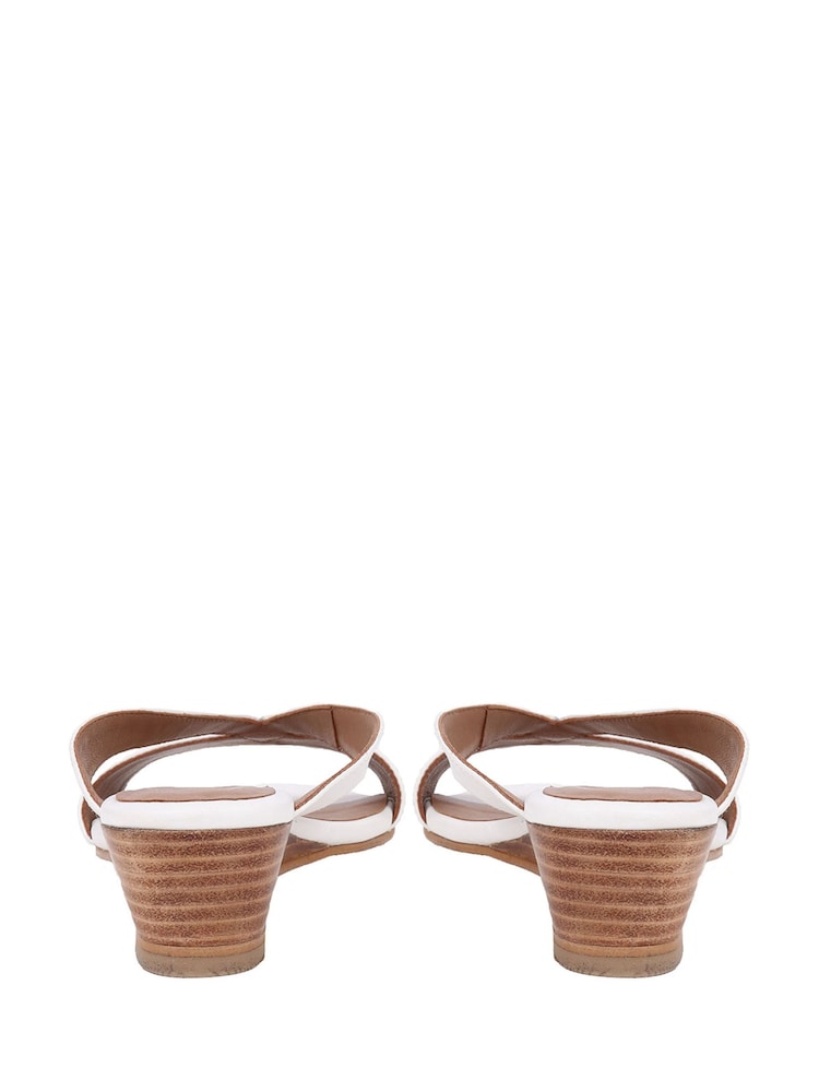Jones Bootmaker White Klevina2 Leather Mules - Image 4 of 6