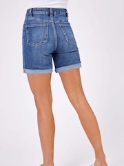 Roman Blue Stretch Denim Mom Shorts - Image 2 of 3