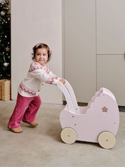 JoJo Maman Bébé Pretty Floral Doll Pram - Image 3 of 9