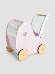 JoJo Maman Bébé Pretty Floral Doll Pram - Image 5 of 9