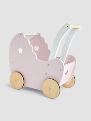 JoJo Maman Bébé Pretty Floral Doll Pram - Image 7 of 9