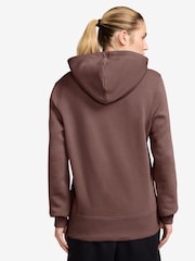 Nike Burgundy Red Phoenix Fleece Standard Pullover Varsity Logo Hoodie - Image 2 of 3