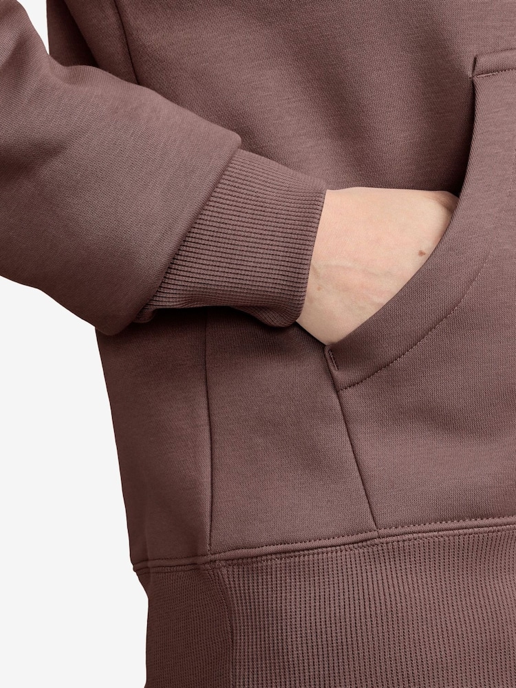 Nike Burgundy Red Phoenix Fleece Standard Pullover Varsity Logo Hoodie - Image 3 of 3