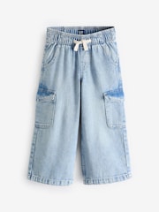 Gap Blue Wide Leg Pull On Cargo Jeans (4-13yrs) - Image 2 of 6
