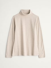 Seasalt Cornwall Natural Landing Roll Neck Long Sleeve Top - Image 4 of 5