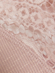 River Island Pink Lace Sleeve Detail  Long Sleeve Top - Image 4 of 4