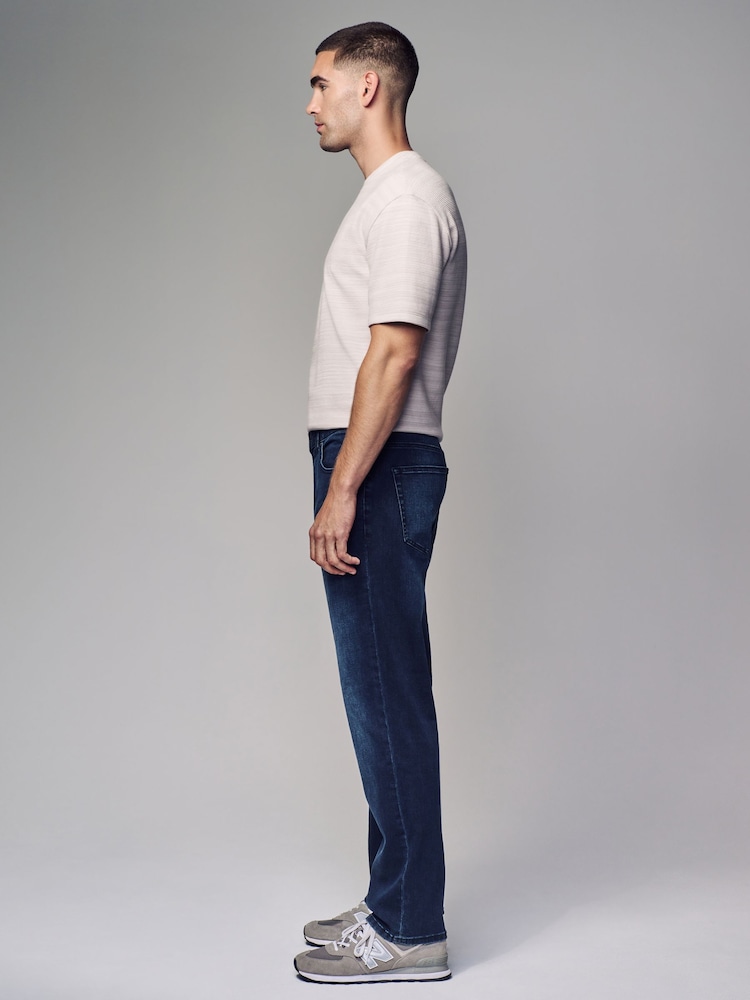 Blue Deep Straight Fit Classic Stretch Jeans - Image 3 of 10