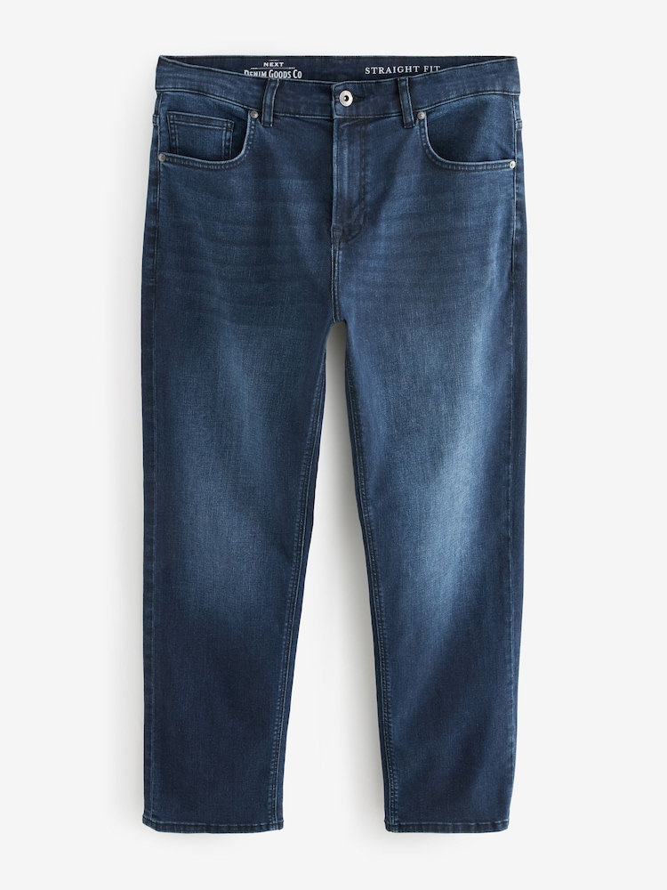 Blue Deep Straight Fit Classic Stretch Jeans - Image 6 of 10