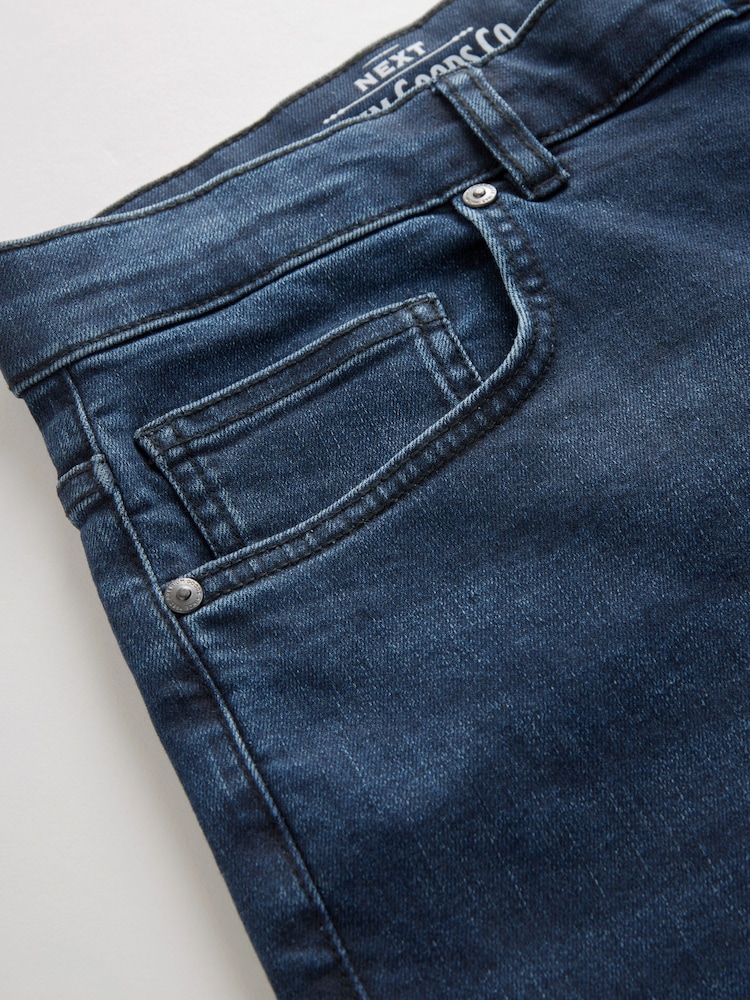 Blue Deep Straight Fit Classic Stretch Jeans - Image 8 of 10