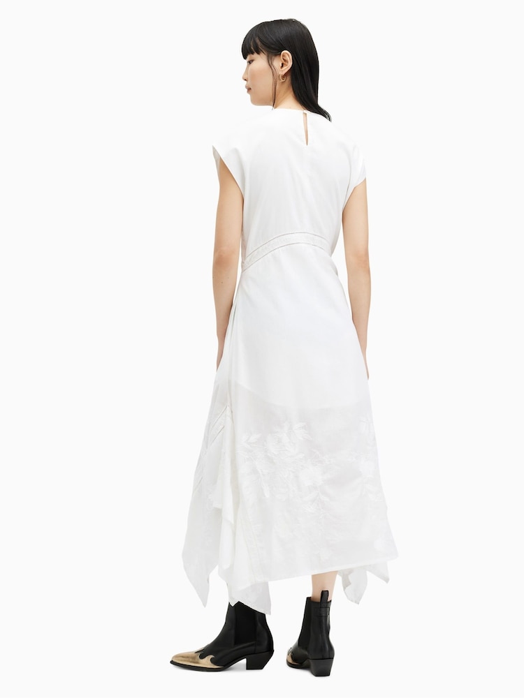 AllSaints White 100% Cotton Gianna Dress - Image 2 of 6 AllSaints White 100% Cotton Gianna Dress - Image 2 of 6