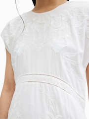 AllSaints White 100% Cotton Gianna Dress - Image 3 of 4