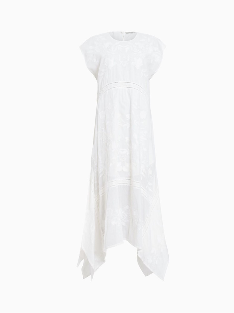 AllSaints White 100% Cotton Gianna Dress - Image 4 of 4