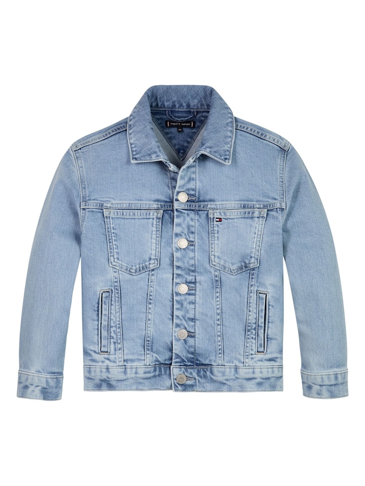 Tommy Hilfiger Blue Oversized Trucker Denim Jacket - Image 1 of 2