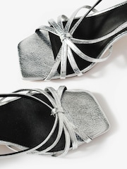 Mint Velvet Silver Marcie Knot Heels - Image 3 of 4
