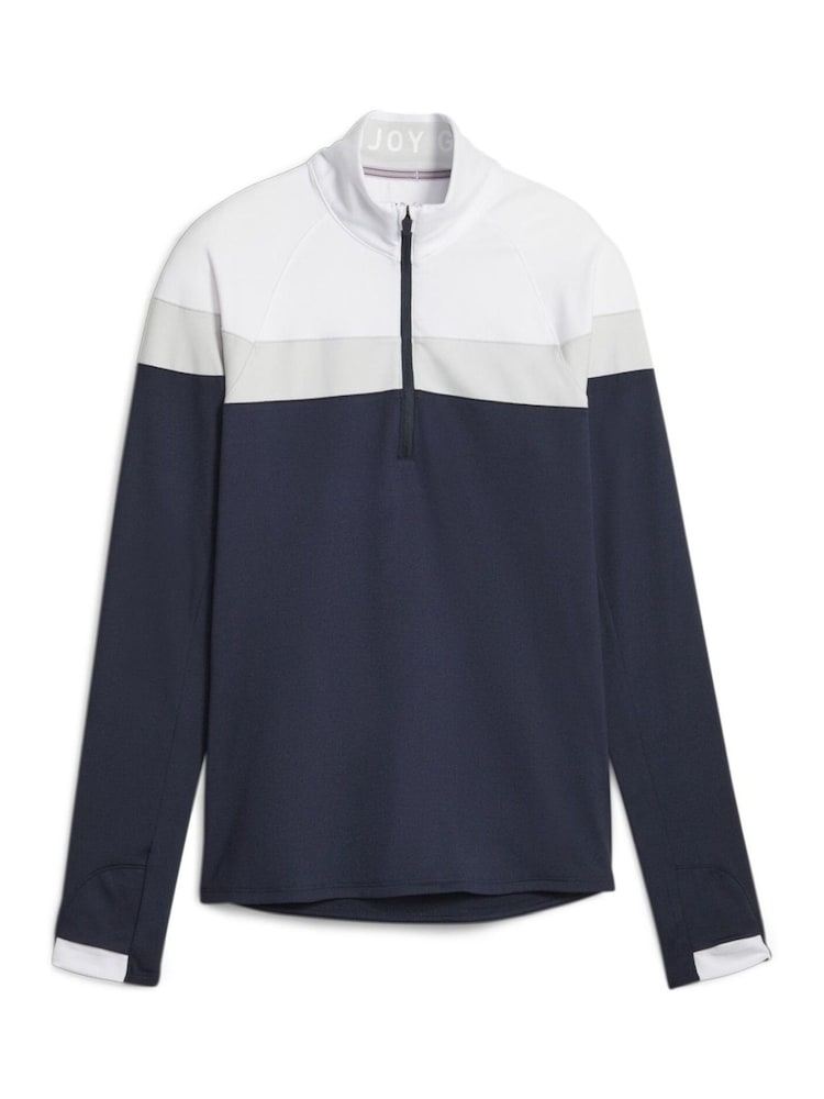 Puma Blue Womens Golf Lightweight Quarter-Zip Top - Image 1 of 2