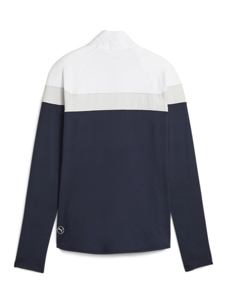 Puma Blue Womens Golf Lightweight Quarter-Zip Top - Image 2 of 2