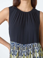 Roman Black Roman Boho Panel Midi Smock Dress - Image 5 of 5
