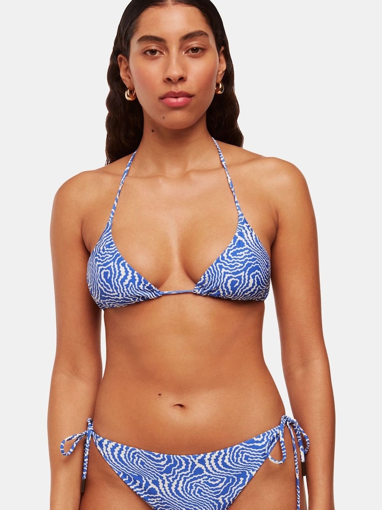 Whistles Blue Ripple Wave Bikini Top - Image 1 of 5