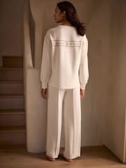 B by Ted Baker Ribbed Wide Leg Joggers - Image 2 of 8
