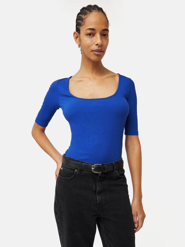Jigsaw Scoop Neck Rib Top - Image 1 of 6