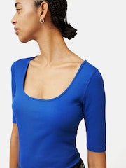 Jigsaw Scoop Neck Rib Top - Image 2 of 6