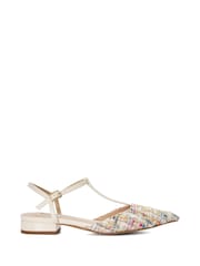 Dune London Cream Harler T-Bar Point Flats - Image 3 of 6