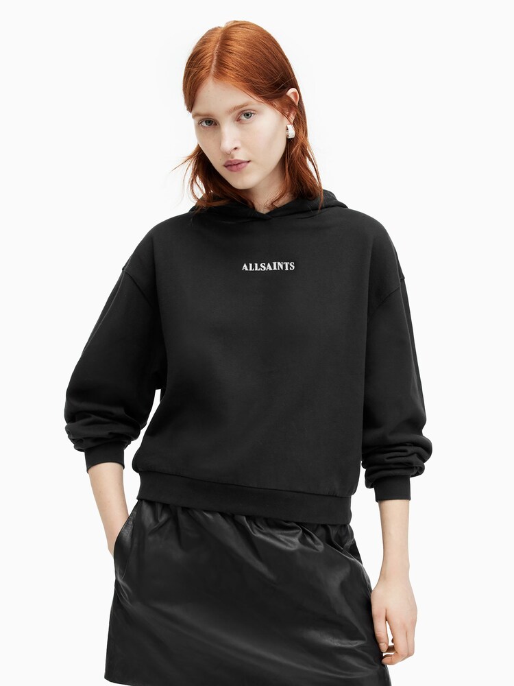 AllSaints Black Fortuna Pippa Hoodie - Image 1 of 6