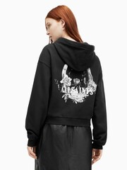 AllSaints Black Fortuna Pippa Hoodie - Image 2 of 6