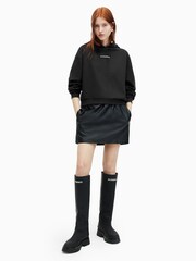AllSaints Black Fortuna Pippa Hoodie - Image 3 of 6
