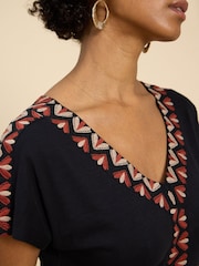 White Stuff Black Jersey Tabitha Midi Dress - Image 4 of 7