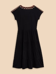 White Stuff Black Jersey Tabitha Midi Dress - Image 6 of 7