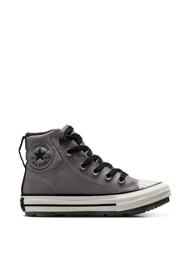 Converse Grey Chuck Taylor Leather Junior Berkshire Boots - Image 1 of 11