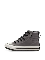 Converse Grey Chuck Taylor Leather Junior Berkshire Boots - Image 2 of 11