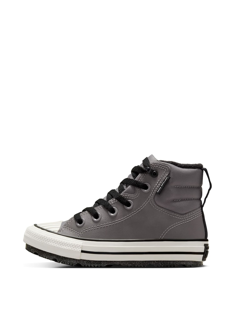 Converse Grey Chuck Taylor Leather Junior Berkshire Boots - Image 2 of 11