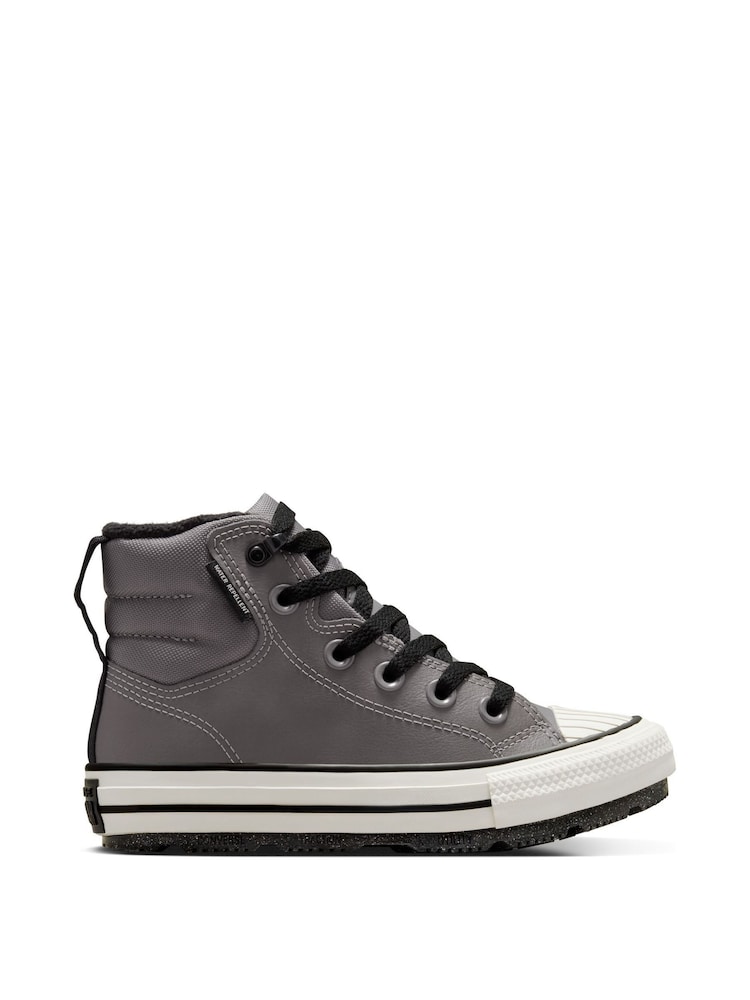 Converse Grey Chuck Taylor Leather Junior Berkshire Boots - Image 3 of 11
