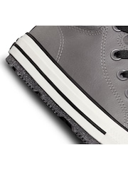 Converse Grey Chuck Taylor Leather Junior Berkshire Boots - Image 9 of 11
