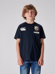 Canterbury Blue British & Irish Lions Rugby Cotton Jersey T-Shirt - Image 4 of 8
