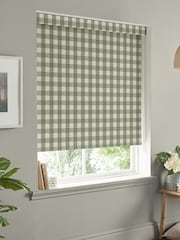 Sophie Allport Green Gingham Made to Measure Roller Blinds - Image 2 of 6