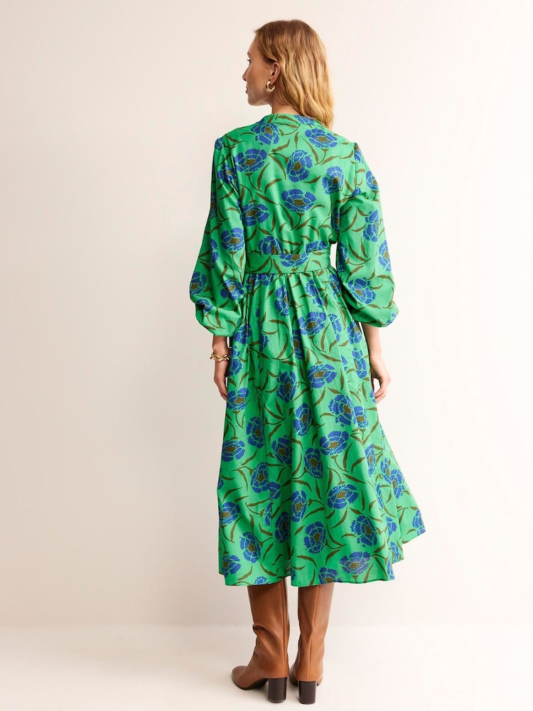Boden Green Jen Cotton Midi Dress - Image 2 of 6