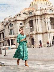 Boden Green Jen Cotton Midi Dress - Image 5 of 6
