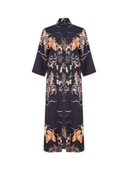 Yumi Blue Butterfly Print Long Kimono Jacket - Image 5 of 5
