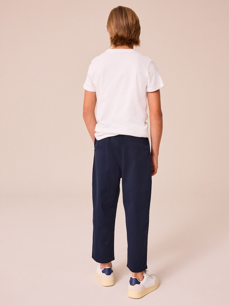 Granatowy - Tapered Smart Trousers (3-16yrs) - Image 3 of 5